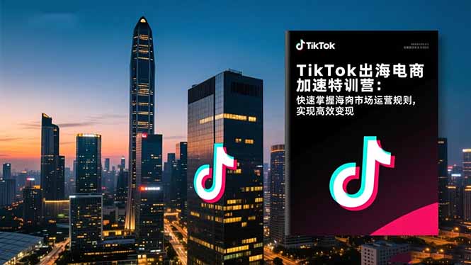TikTok出海电商加速特训营-更新：快速掌握海外市场运营规则，实现高效变现-极光网创
