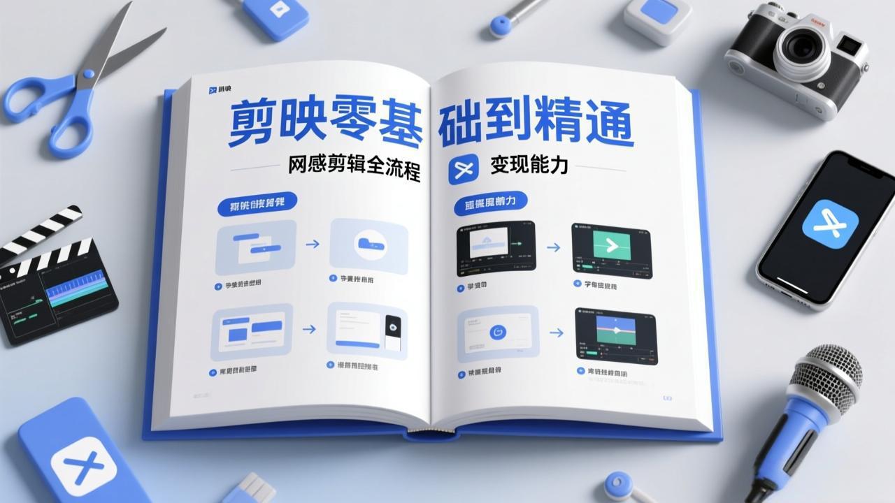剪映零基础也能快速上手，从入门到精通掌握网感剪辑全流程，掌握能直接变现的剪辑能力-极光网创