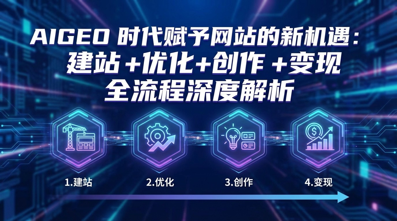 AIGEO+时代赋予网站的新机遇：建站+优化+创作+变现+全流程深度解析-极光网创