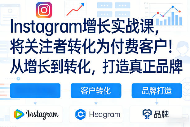 Instagram增长实战课，将关注者转化为付费客户！从增长到转化，打造真正品牌(双语字幕)-极光网创