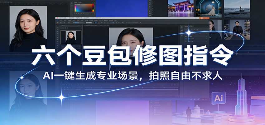 六个豆包修图指令：AI 一键生成专业场景，拍照自由不求人-极光网创