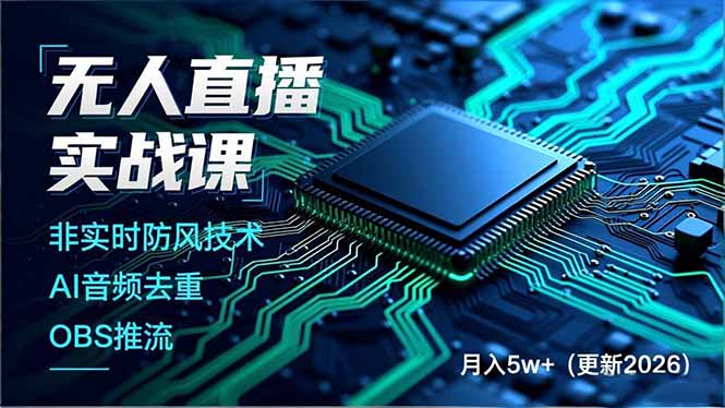 无人直播实战课(更新3月-极光网创