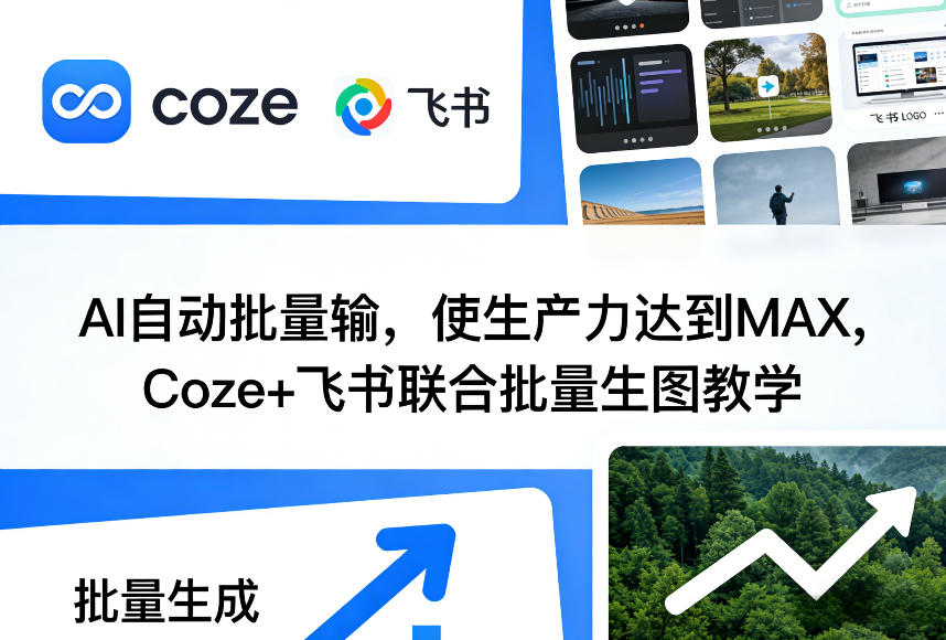AI自动批量输，使生产力达到MAX，Coze+飞书联合批量生图教学-极光网创