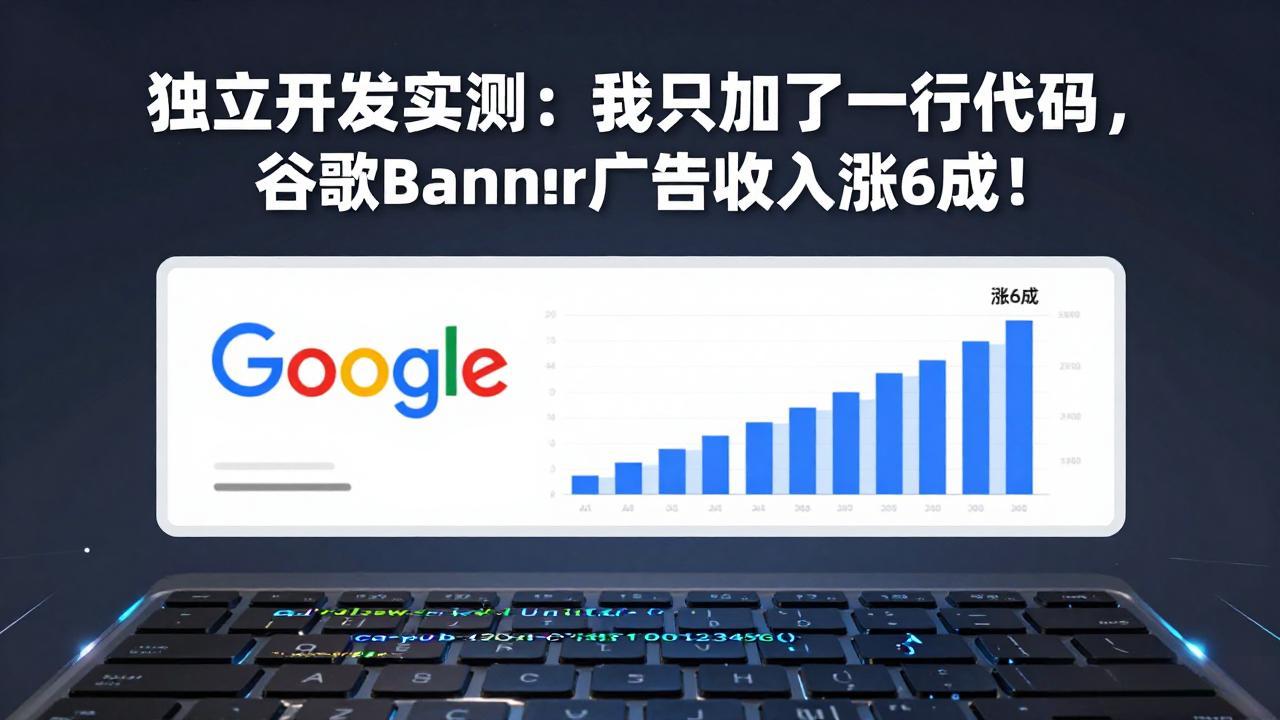 付费文章：独立开发实测：我只加了一行代码，谷歌Banner广告收入涨6成！-极光网创