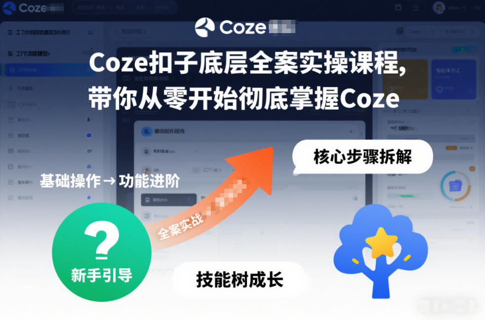 Coze扣子底层全案实操课程，带你从零开始彻底掌握Coze(更新3月)-极光网创