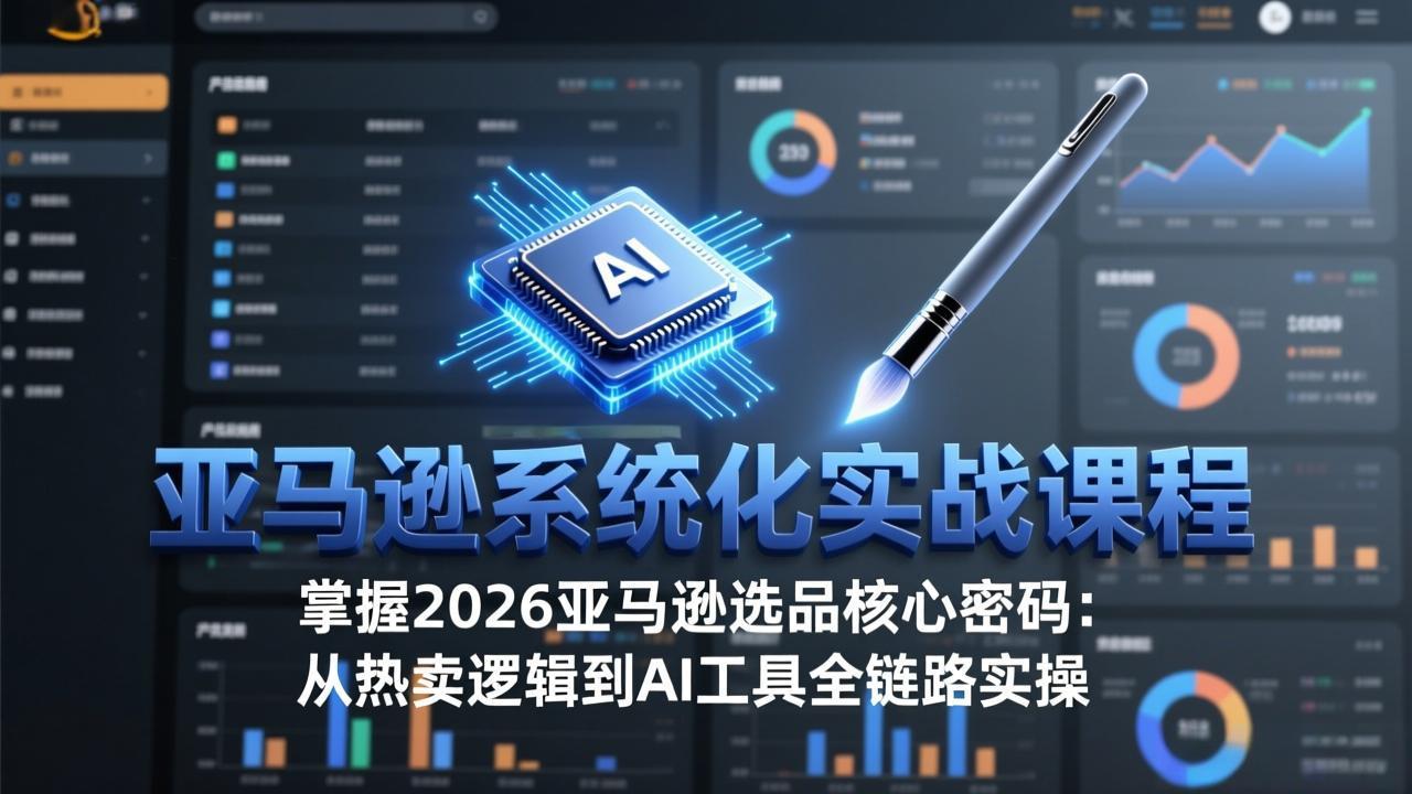 亚马逊系统化实战课-更新3月：2026最新选品方法论，从热卖原因分析到AI作图，提升选品成功率-极光网创