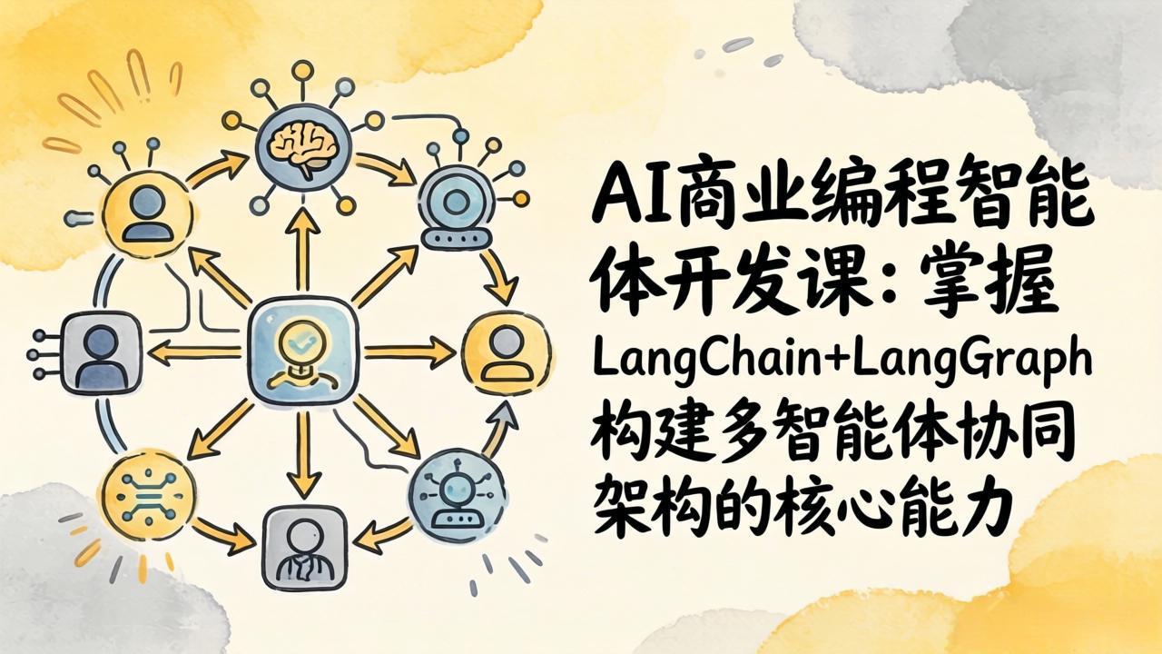 AI商业编程智能体开发课：掌握LangChain+LangGraph构建多智能体协同架构的核心能力-极光网创