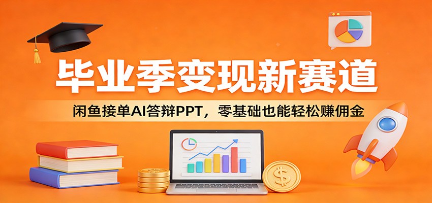 毕业季变现新赛道：闲鱼接单AI答辩PPT，零基础也能轻松赚佣金-极光网创
