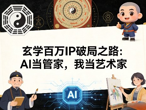 玄学百万IP破局之路：AI当管家，我当艺术家-极光网创