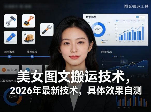 美女图文搬运技术，2026年最新技术，具体效果自测-极光网创
