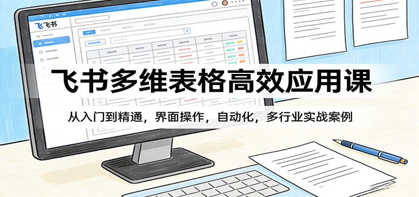 飞书多维表格高效应用课：从入门到精通，界面操作，自动化，多行业实战案例-极光网创