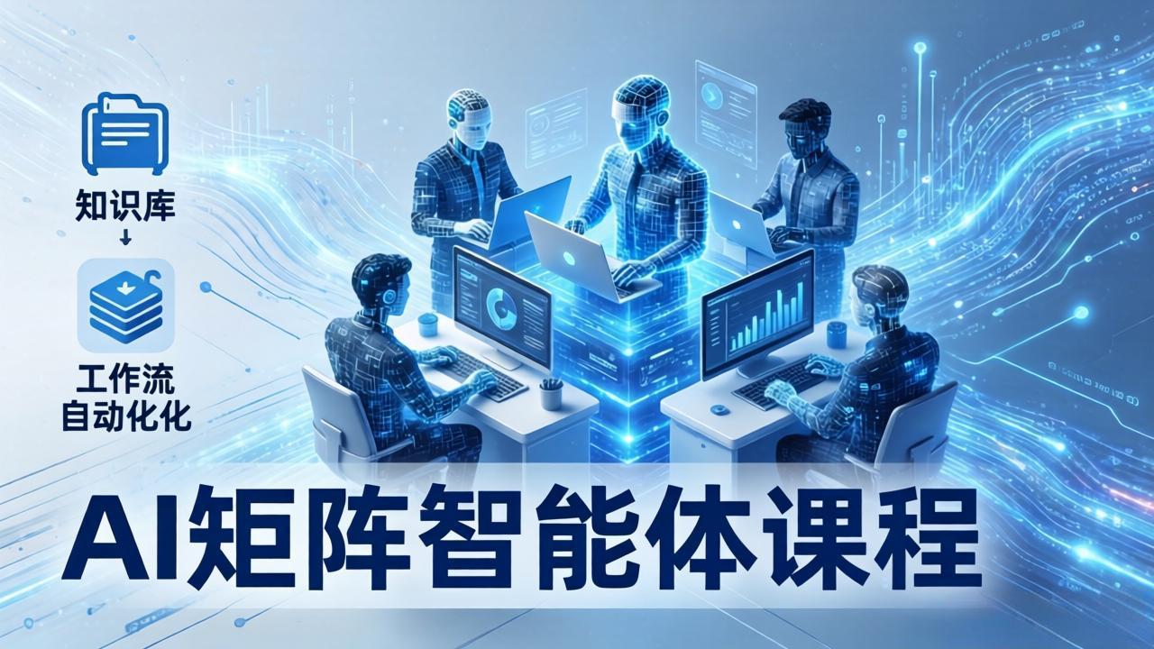 AI矩阵智能体实战：100个数字员工批量生产内容，文本知识库+工作流自动化全搞定-极光网创
