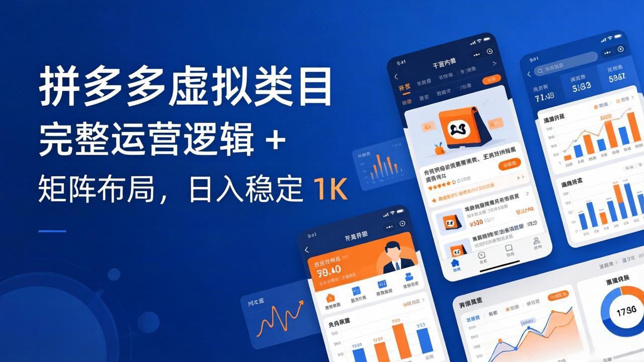拼多多虚拟类目干货：完整运营逻辑 + 矩阵布局，日入稳定 1K-极光网创