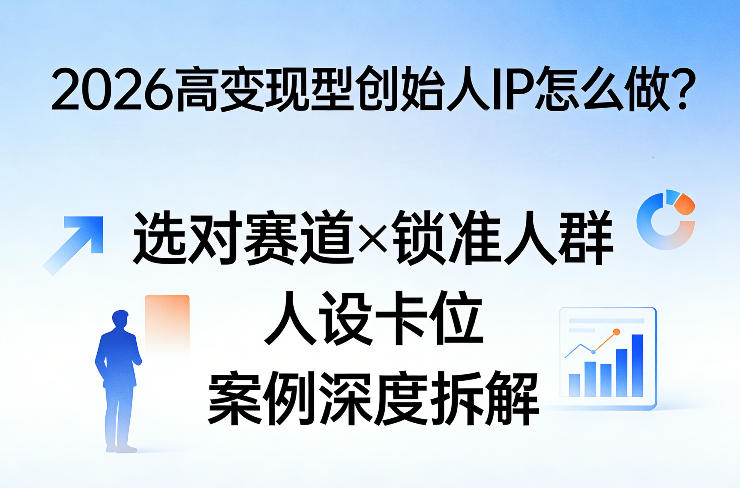 2026高变现型创始人IP怎么做？选对赛道×锁准人群×人设卡位×案例深度拆解-极光网创