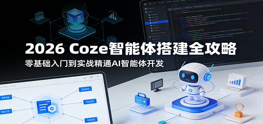 2026 Coze智能体搭建全攻略：零基础入门到实战精通AI智能体开发-极光网创