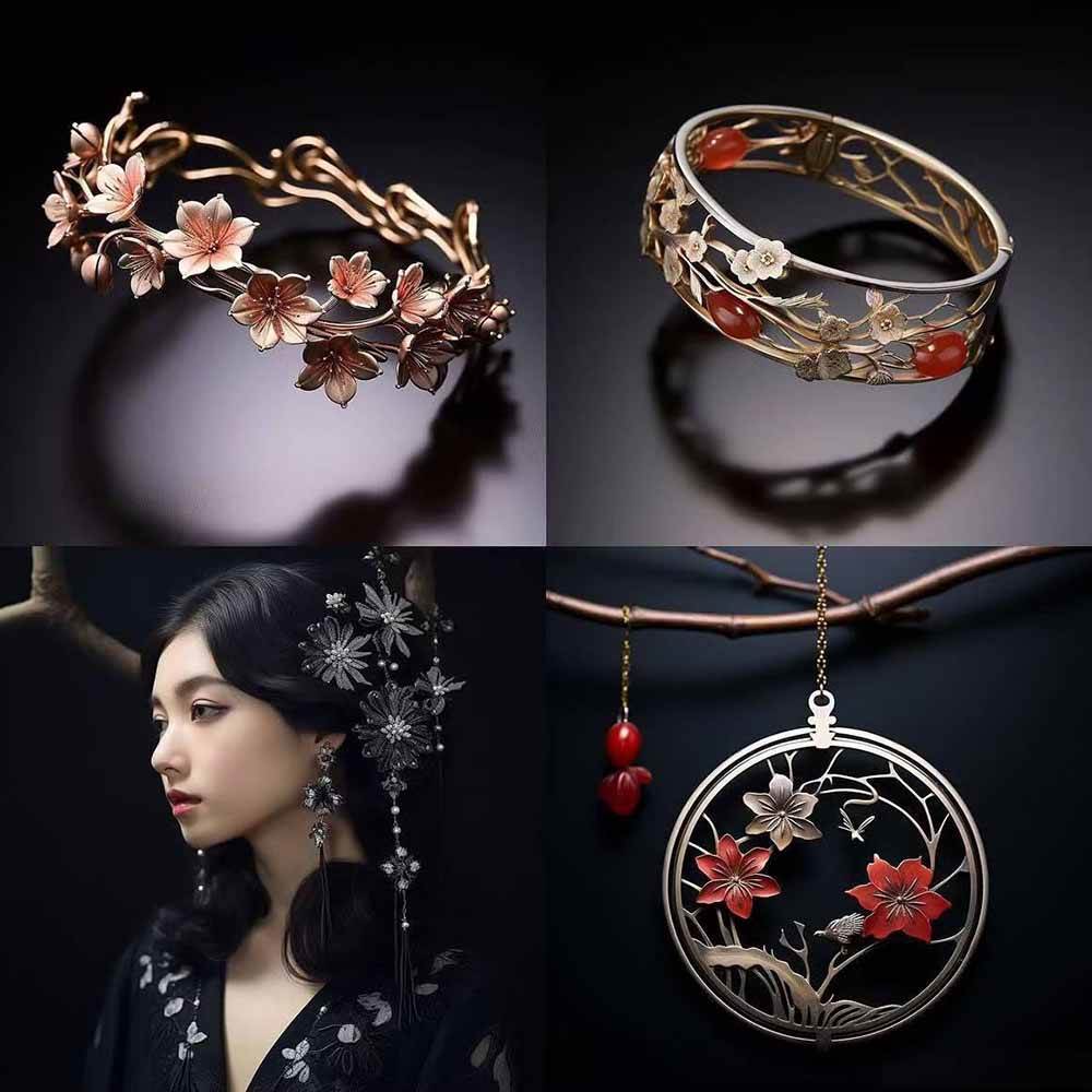 图片[5]-463个Midjourney珠宝摄影提示词：覆盖全品类珠宝，AI设计秒出专业效果-极光网创